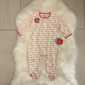 Magnetic Me Ice Cream Button Up One Piece Footie Pajamas